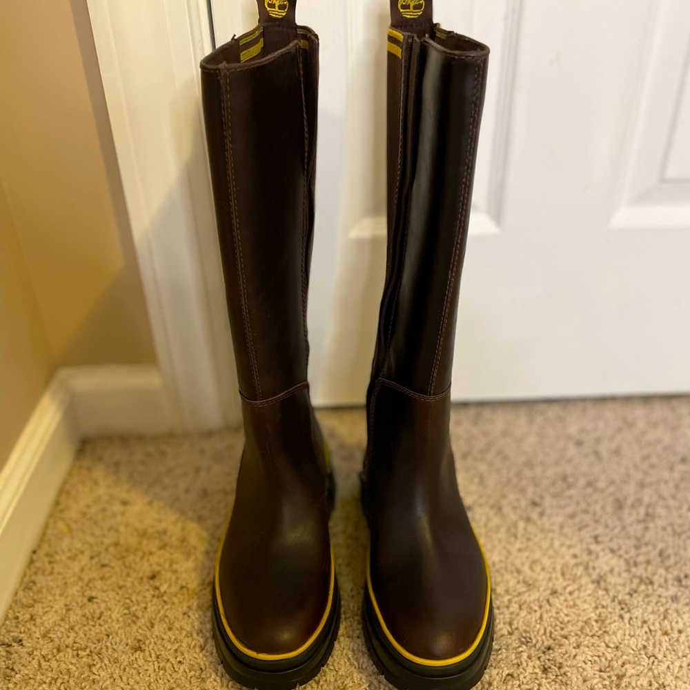 Timberland Chestnut Tall Women’s Malynn Waterproof Fashion Boots Size 7